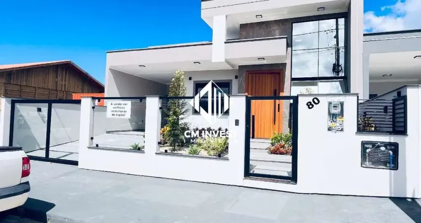 Casa à venda no lisboa iii são josé sc -  3 quartos, suíte e área goumert