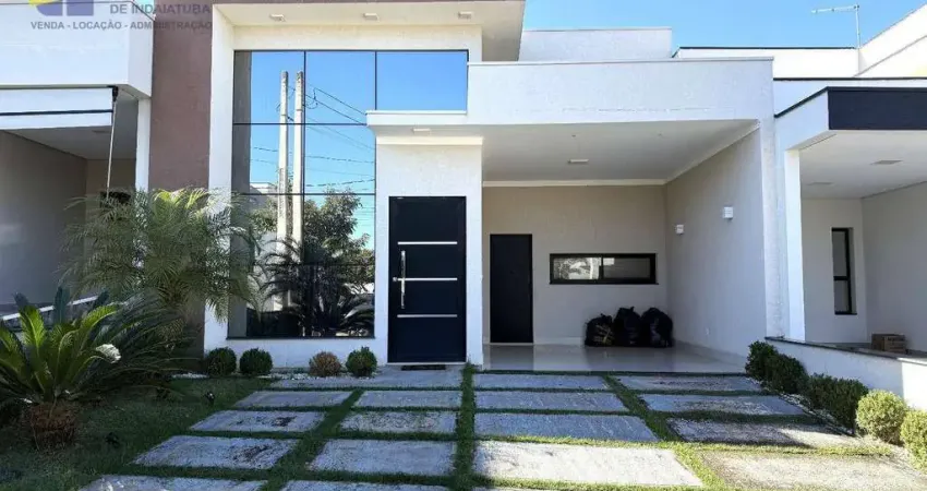 Casa para Locação, Condomínio Fechado em Indaiatuba/SP, 03 dormitórios (sendo 01 suíte), planejados em todos os ambientes.