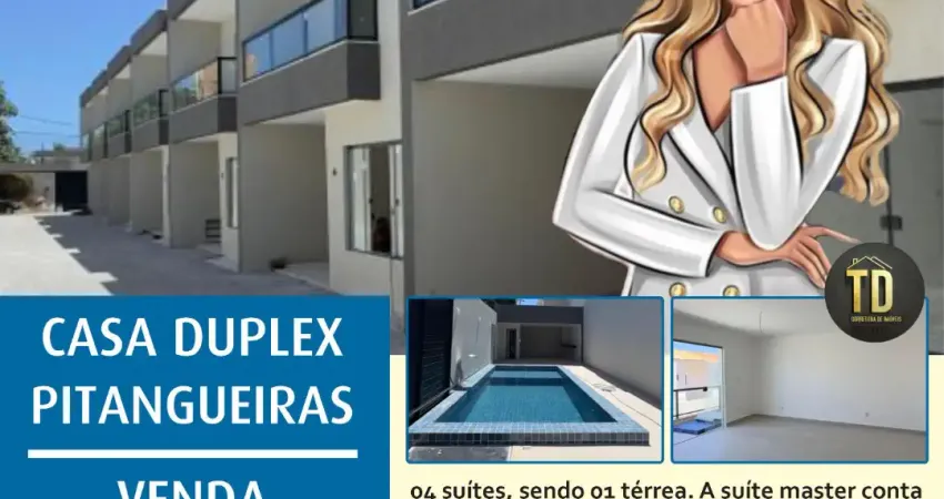 Casa residencial nova duplex condomínio para venda pitangueiras, lauro de freitas