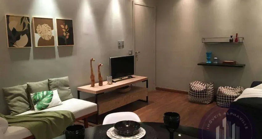 Apartamento mobiliado, 3 quartos à venda, 72 m² por r$ 748.000 - alphaville