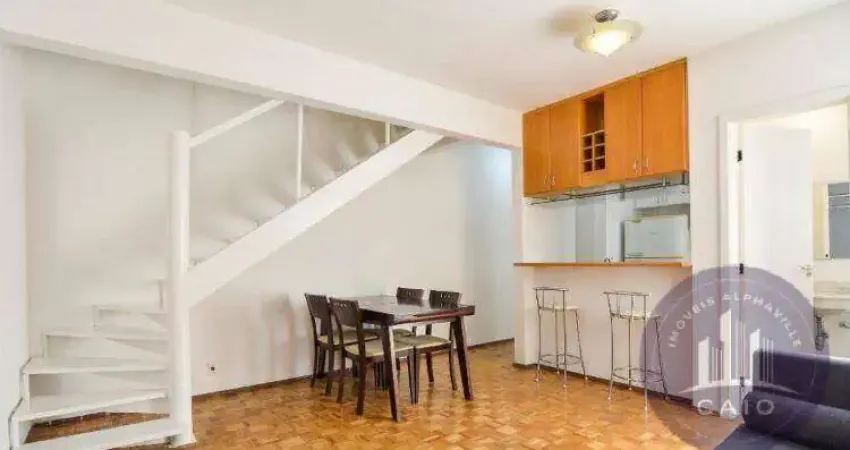 Apartamento mobiliado com 2 dormitórios à venda - alphaville/sp