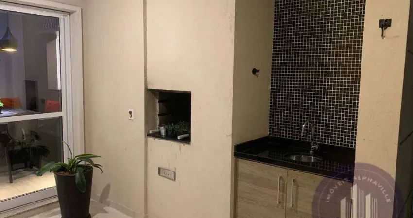 Apartamento mobiliado a venda, 79 m² por r$ 900.000,00 - alphaville/sp