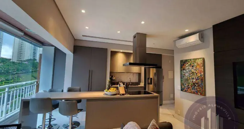 Apartamento mobiliado com 102 m², à venda por r$ 1.195.000- alphaville