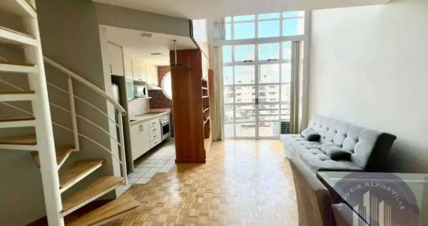Apartamento duplex 63m², 1 dormitório para aluguel, r$ 3.900 -alphaville/sp