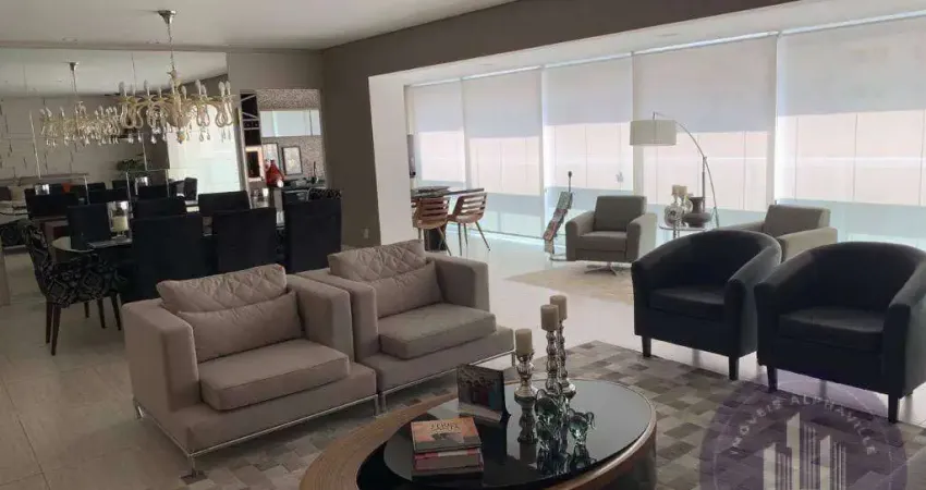 Apartamento com 3 dormitórios para alugar, 235 m² por r$ 22.000/alphaville