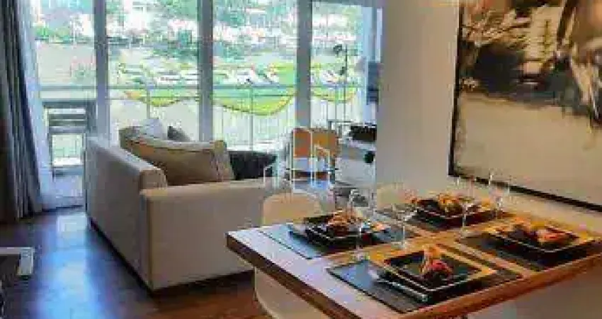 Apartamento mobiliado com 50m², aluguel por r$ 3.600,00/mês - alphaville/sp