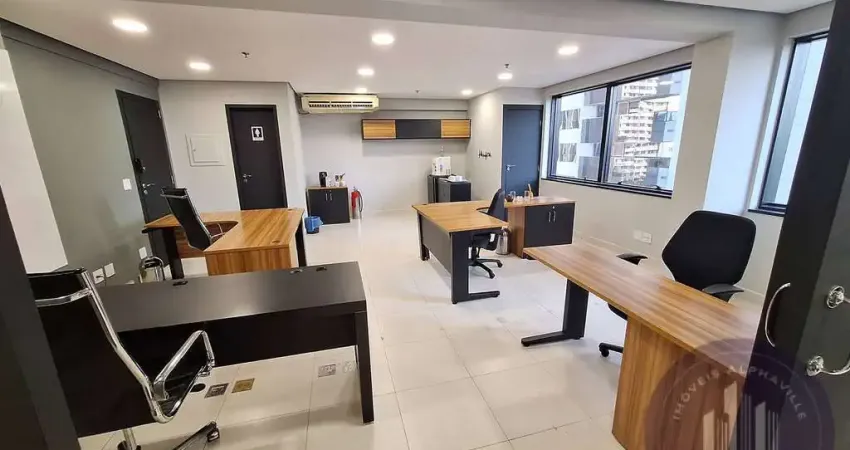 Sala mobiliada com 64m² para aluguel por r$ 6.000,00/mês - alphaville/sp