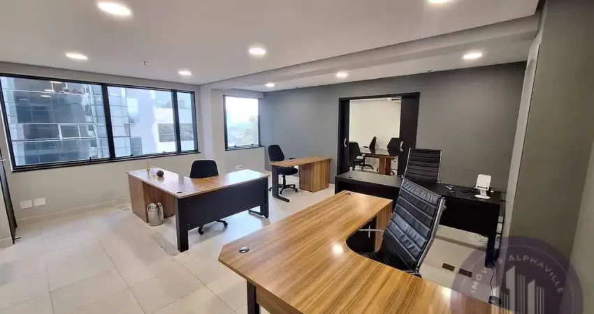 Sala mobiliada com 64m² para aluguel por r$ 5.980,00/mês - alphaville/sp