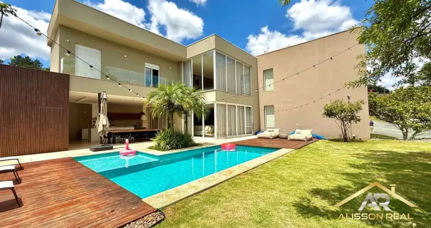 Belíssima casa em condomínio, 4 suítes, 6 banheiros, 410m² - jandira - sp.