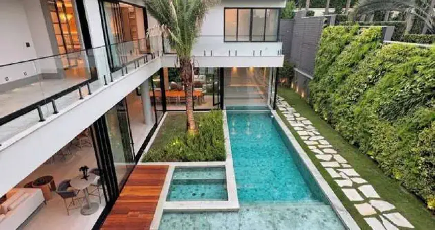 Belíssima mansão, com 6 sts, 15 vagas super moderna, 1027m² - tamboré - sp.