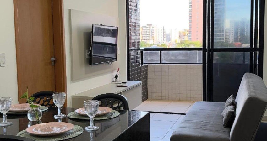 Apartamento 1 Quarto com Varanda Mobiliado na Jatiúca – Corais do Mar