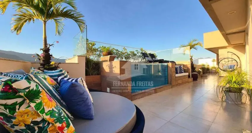 Cobertura com 3 dormitórios, 362 m² - venda por r$ 3.500.000 ou aluguel por r$ 29.000/mês - barra da tijuca - rio de janeiro/rj.