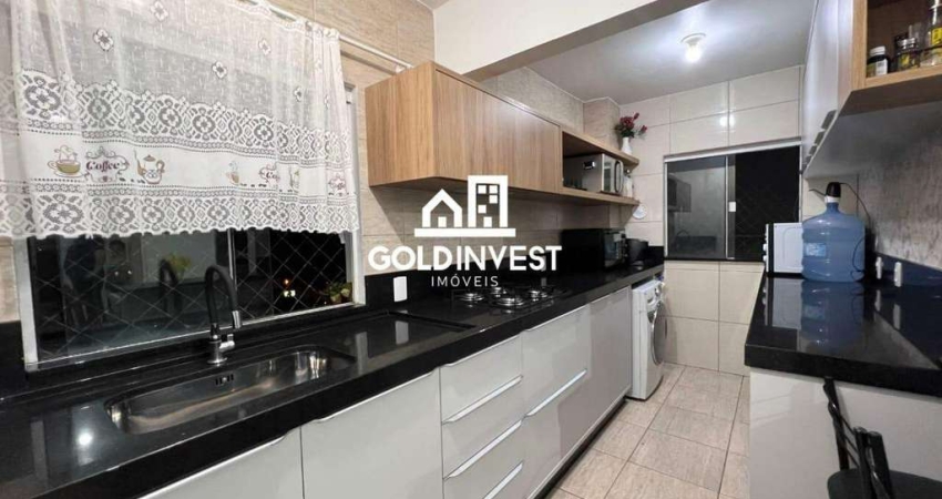 Apartamento semi mobiliado com 2 quartos no centro próximo a Havan