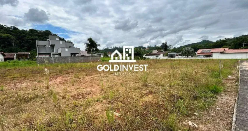 Terreno plano e documentado no bairro Guabiruba Sul