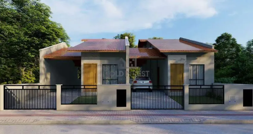 Casa passagem lateral com 2 quartos no bairro Lageado Baixo (Entrega agosto 2026)