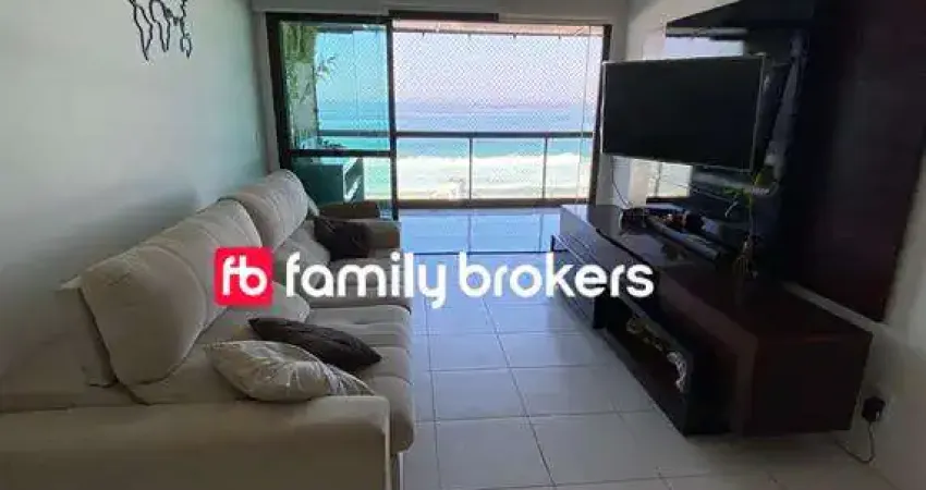 Reserva do mar: apartamento de 80m² | 2 quartos |  frontal mar | 1 vaga