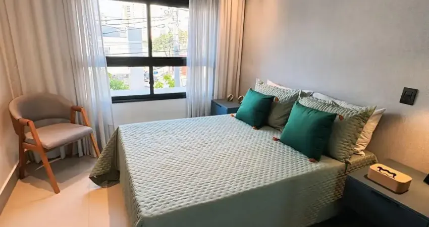 Apartamento de 71m², 1 dormitório, vaga e totalmente mobiliado