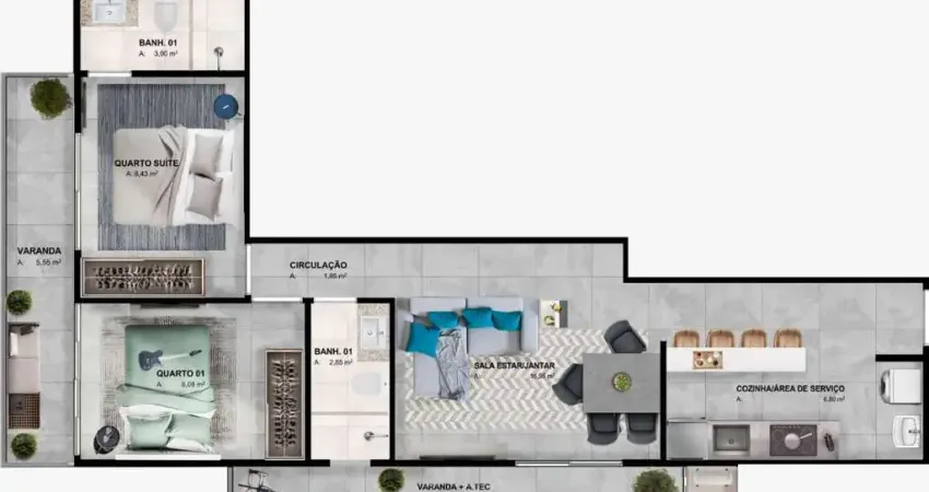 Apartamento com 2 quartos à venda na Doutor João Carlos de Souza, 265, Barro Vermelho, Vitória