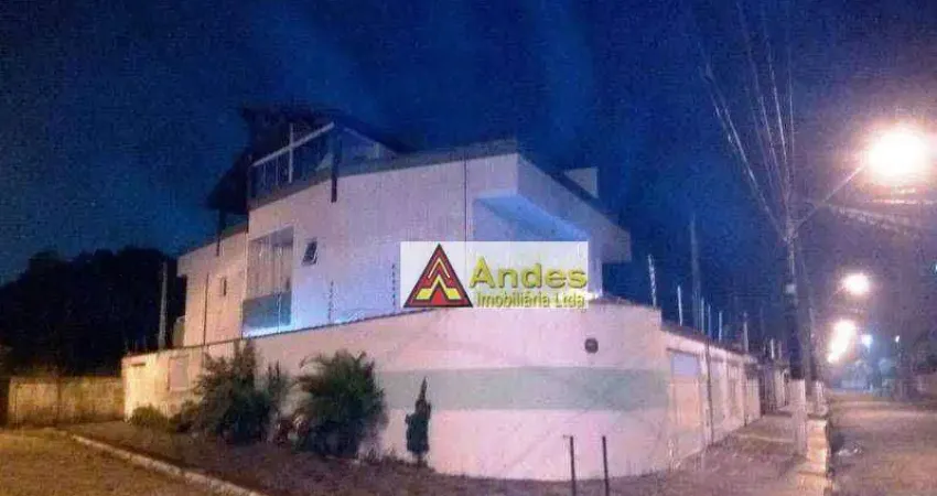 Sobrado Tríplex Lazer no Solarium c/ Churrasqueira 3 Suítes 6 vags há 1 quadra da Praia à venda, 215 m² por R$ 850.000 - Mirim - Praia Grande/SP