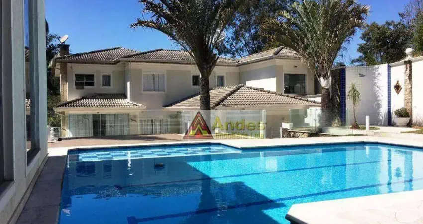 Condomínio suíça da cantareira suntuosa mansão 3 suítes 7 vagas à venda, 380 m² por r$ 2.600.000 - residencial suíça da cantareira - mairiporã/sp