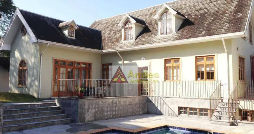 Casa térrea bairro com segurança 24 hrs piscina quintal espaço gourmet à venda, 550 a/t 250m² por r$ 3.500.000 - conjunto dos bancários sp