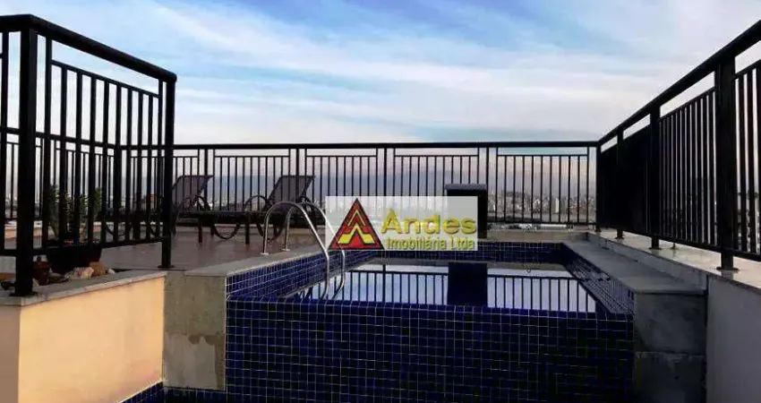 Cobertura moderna vista panorâmica piscina cascata churrasqueira varanda gourmet 4 vgs.  à venda, 296 m² por r$ 3.500.000 - santana