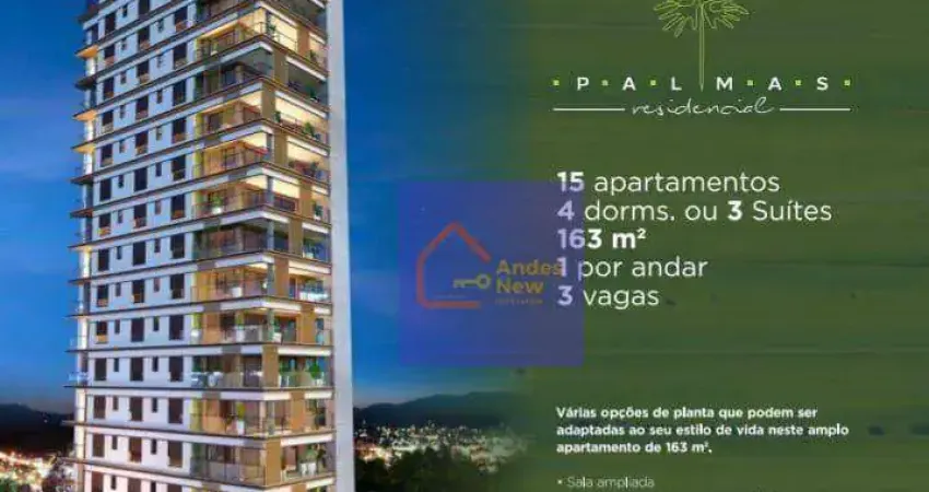 Apartamento 1 por andar com 3 vagas à venda, 176 m² por r$ 2.437.287 - palmas do tremembé - são paulo/sp