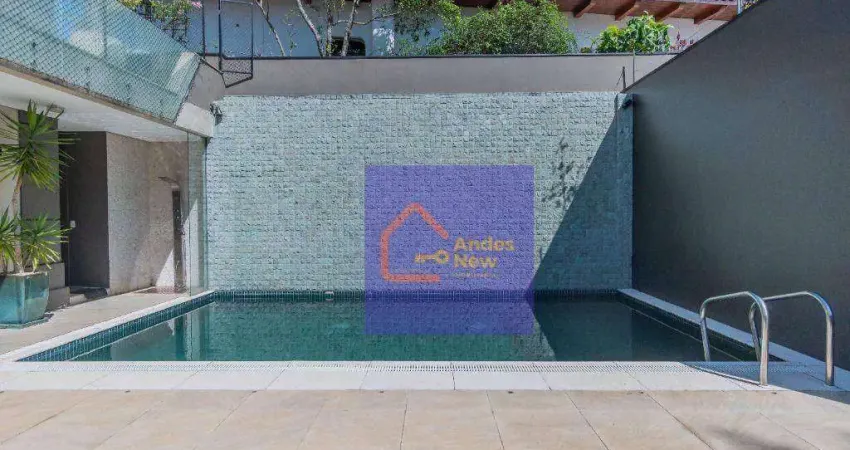 Casa moderna de cinema reformada por arquiteta piscina 5 suítes à venda, 720 m² por r$ 7.900.000 - pacaembu - são paulo/sp