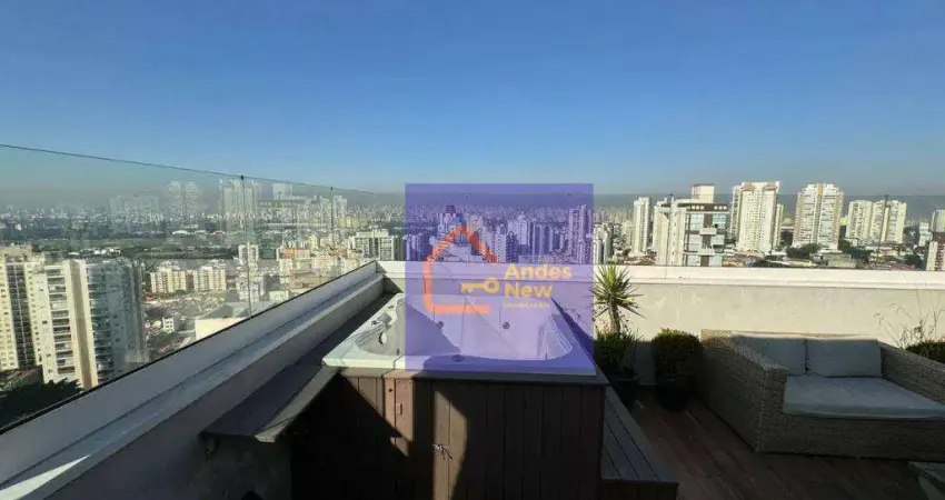 Cobertura penthouse moderna fino acabamento vista panorâmica 3 dorms 1 suíte 2 vagas  à venda, 130 m² por r$ 2.250.000,00 - santana - são paulo/sp