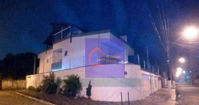 Sobrado tríplex lazer no solarium c/ churrasqueira 3 suítes 6 vags há 1 quadra da praia à venda, 215 m² por r$ 850.000 - mirim - praia grande/sp