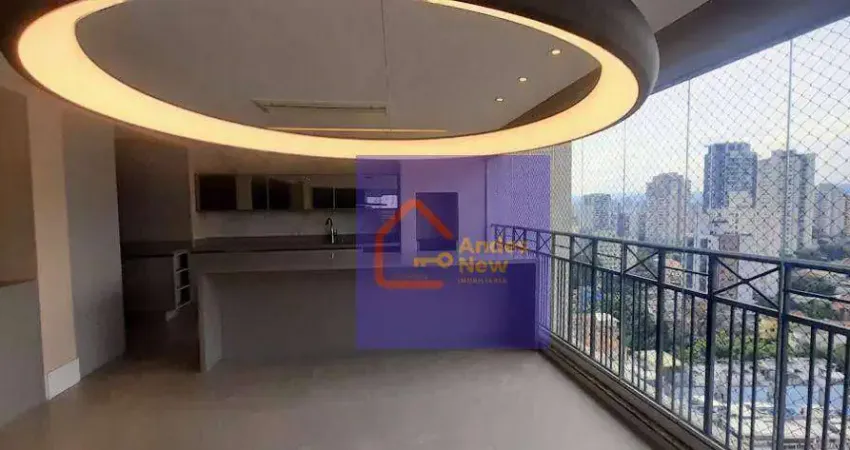 Alto padrão ampla varanda gourmet vista p/ serra próx a braz leme lazer total 4 dorms 2 suítes 4 vgs à venda, 203 m² por r$ 3.500.000 - santana /sp