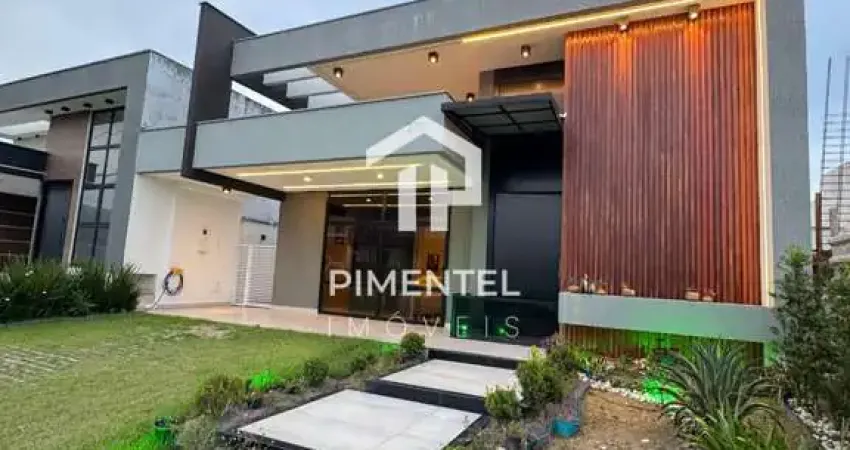 Casa na região da ponta negra com ?03 suítes | 100% mobiliada |190m² | área gourmet com churrasqueira integrada e climatizada