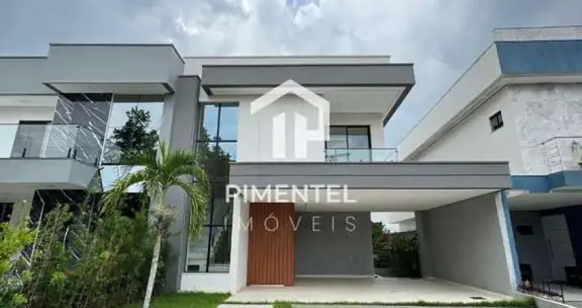 Casa duplex na região da ponta negra com 04 suítes| living integrado em 2 ambientes e área gourmet com churrasqueira e piscina