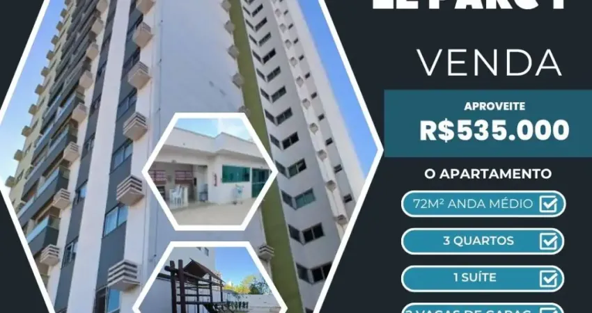 Vendo apartamento no Edifício Lê Parc 1 com 3 dormitório e 2 vagas de garagem paralelas em Cuiabá MT