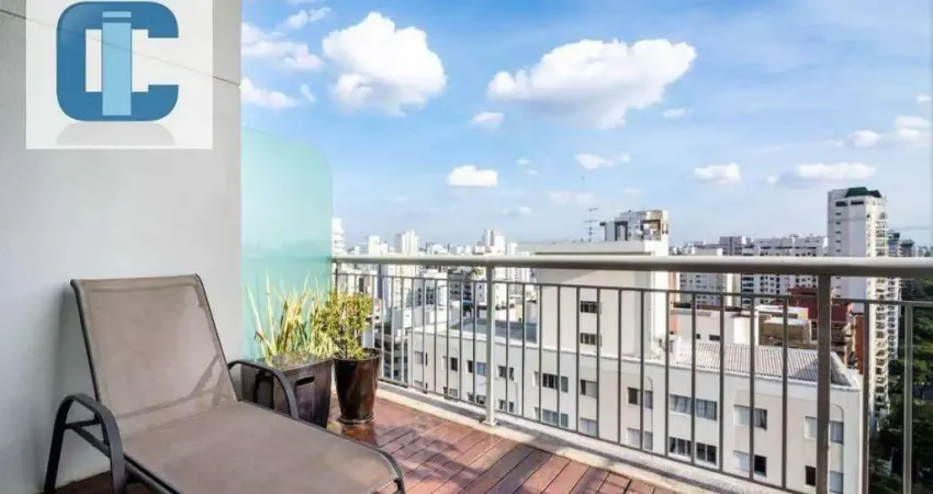 Apartamento com 1 dormitório para alugar, 104 m² por R$ 14.231,18/mês - Moema - São Paulo/SP