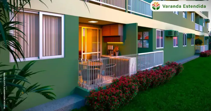 COM VARANDA ESTENDIDA  /APARTAMENTO 2 QUARTOS / FINACIAMENTO MINHA CASA MINHA VIDA EM DOIS CARNEIROS