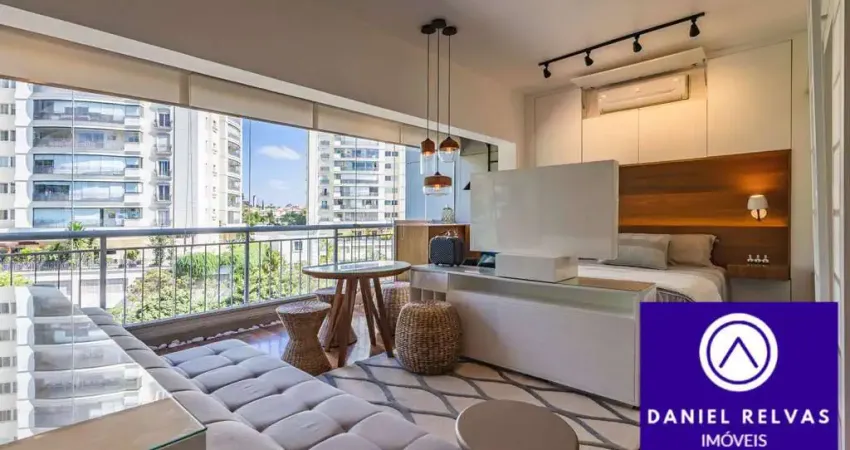 Lindo Studio Mobiliado e Decorado Para Venda no Trix Tamboré