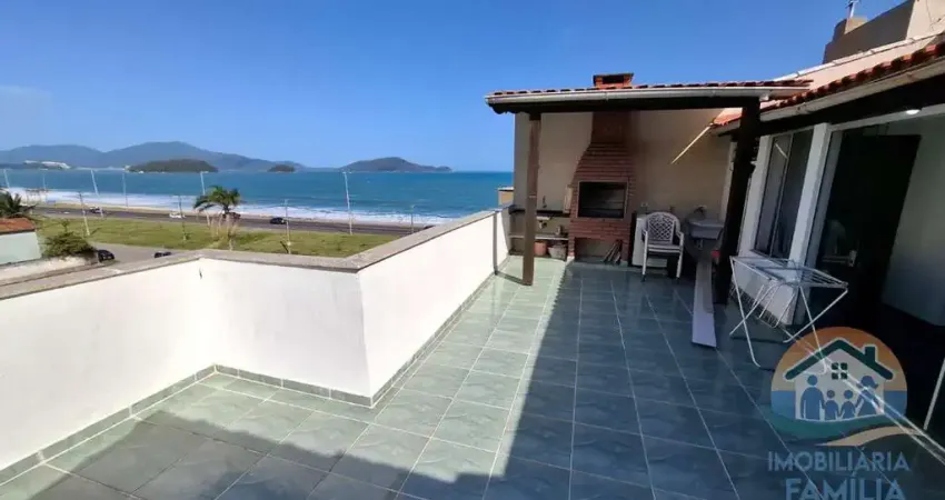 Excelente cobertura duplex com vista para o mar situada na orla do bairro massaguaçu em caraguatatuba-sp!