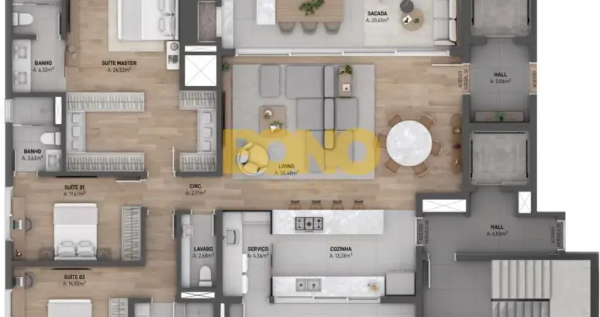 Apartamento com 3 quartos à venda no Cristo Redentor, Caxias do Sul