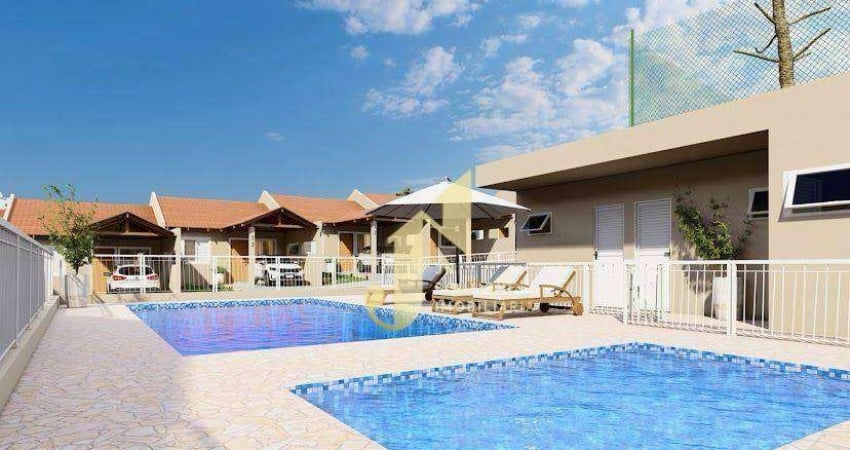 CASA A VENDA NO CONDOMÍNIO RESIDENCIAL FLOR DE LIZ COM 2 DOMITÓRIOS