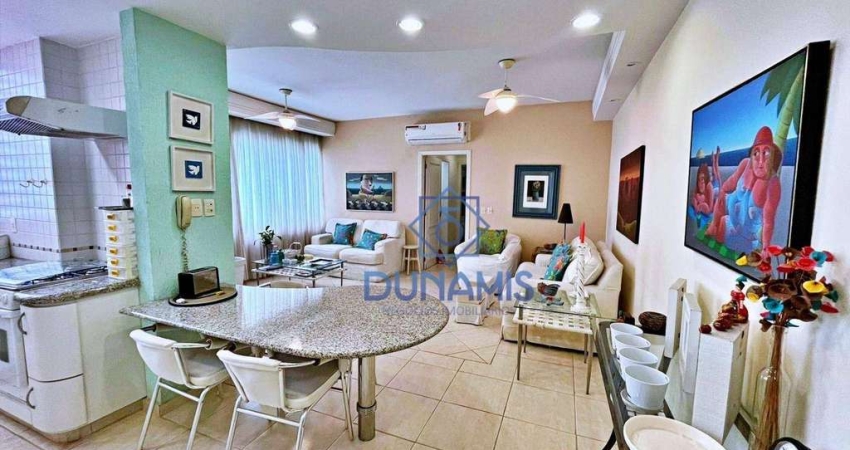 Apartamento com 2 dormitórios à venda, 118 m² por R$ 490.000,00 - Pitangueiras - Guarujá/SP