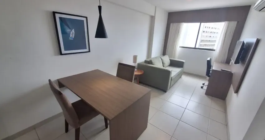 Aluguel belo apto 1 qto 33m² mobiliado e projetado ao lado do riomar