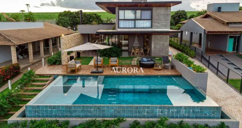 Casa de campo no Condomínio Porto das Aguas,  com 5 dormitórios à venda, 405 m² por R$ 3.500.000 - Centro - Porecatu/PR