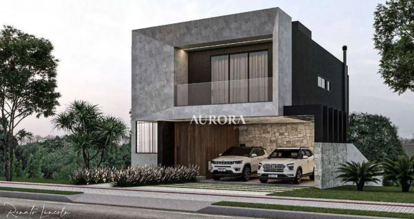 Sobrado no  Parque Tauá - Araçari com 3 dormitórios à venda, 202 m² por R$ 1.800.000 - Jardim Morumbi - Londrina/PR