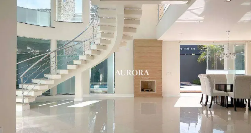 Casa no royal tênnis  com 4 dormitórios, 449 m² - venda por r$ 6.900.000 ou aluguel por r$ 20.000/mês - esperança - londrina/pr