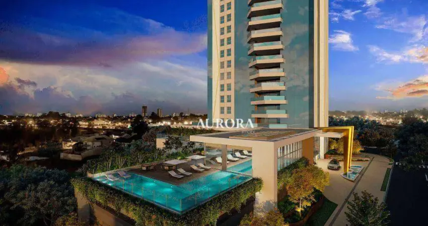 Ed. wave lançamento | apartamento à venda com 4 suítes e 4 vagas de garagem, bela suiça, londrina, pr