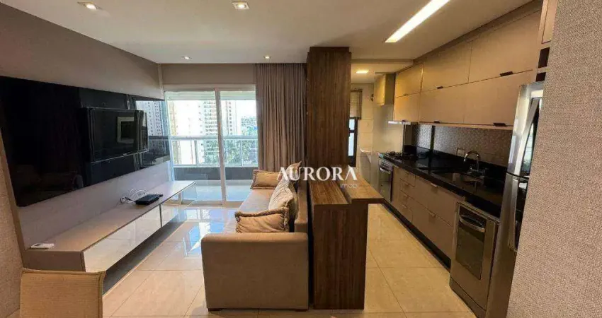 Apartamento no torre valencia com 1 suite para alugar, 52 m² por r$ 4.100/mês - gleba palhano - londrina/pr