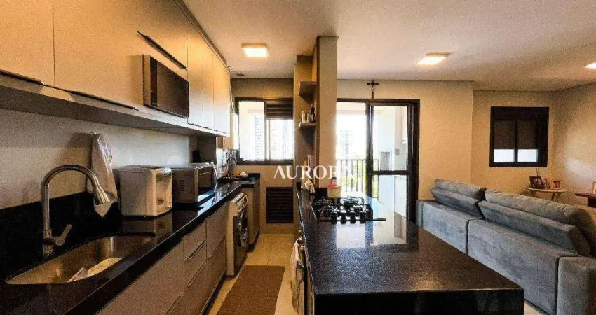 Apartamento com 2 dormitórios com uma suíte e sala estendida, 75 m² por r$ 780.000 - gleba palhano - londrina/pr