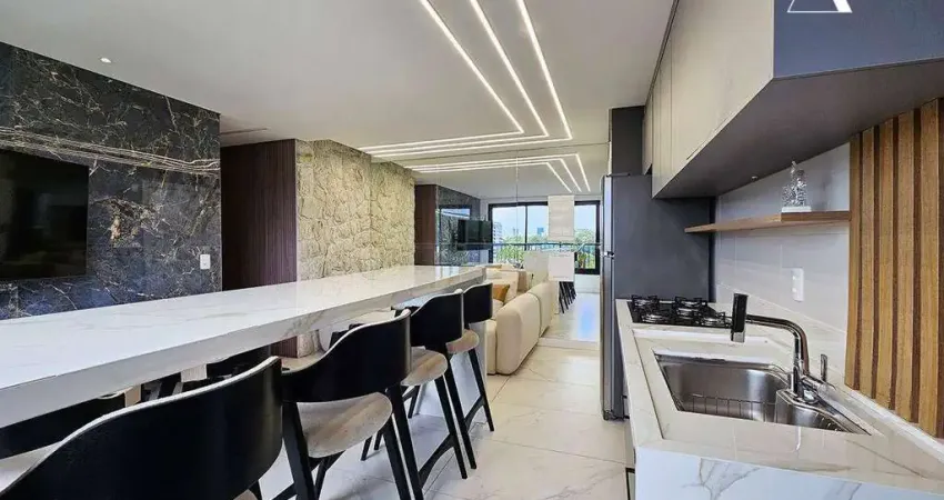 Apartamento andar alto, mobiliado alto padrão no anita garibaldi!