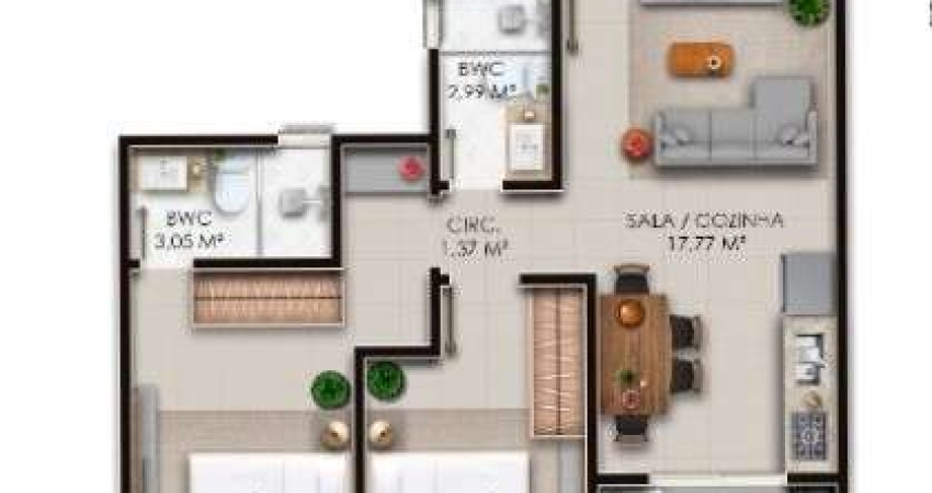 Apartamento para Venda em Florianópolis, Ingleses, 2 dormitórios, 1 suíte, 2 banheiros, 1 vaga